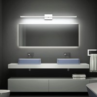 Zuzito 48 Inch Chrome Bathroom Light Over Mirror Dimmable Modern Led Vanity Lighting Fixtures