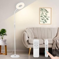 Yotutun Led Floor Lamp Floor Lamp For Reading, Adjustable Standing Lamp With Remote, 3 Colors And 12 Brightness,Memory Function Tall Gooseneck Lamp For Living Room, Bedroom, Office