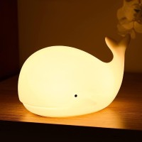 Loveruis Cute Night Light For Kids Nightlight For Children Animal Whale Night Lamp Birthday Halloween Christmas Gift With Colo