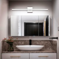 Zuzito Chrome Modern Bathroom Vanity Lights 30 Inch Wall Lighting Fixtures Over Mirror For Bath