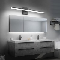 Zuzito Black Modern 30 Inch Bathroom Vanity Lights Dimmable Led Bath Vanity Lighting Fixtures Above Mirror