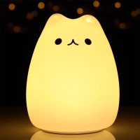 Loveruis Cat Night Light With Remote Control Cat Lamp Nightlights Birthday Halloween Christmas Gift For Children Animal Light