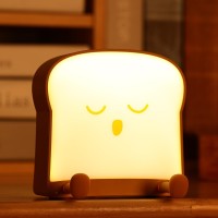 Loveruis Cute Night Lights For Bedroom Toast Night Light Bread Lamp Nightlight For Children Birthday Halloween Christmas Gift