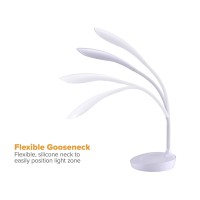 Bostitch Office Led Gooseneck Desk Lamp With Usb Charging Port 3 Dimming Levels Touch Control White Vled1502White