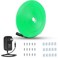 Jo.Ko Led Silicone Neon Light Strip, Neon Rope Light 12V 16.4 Ft/5M Waterproof Diy Cuttable Outdoor Neon Lights (Green)