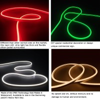 Jo.Ko Led Silicone Neon Light Strip, Neon Rope Light 12V 16.4 Ft/5M Waterproof Diy Cuttable Outdoor Neon Lights (Red)