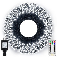 Ollny Christmas Lights, 500Led 164Ft Long Christmas Tree Lights With 8 Modes Remote Timer Ip44 Waterproof, Outdoor Christmas Lights For Tree House Yard Outside Xmas Decorations White