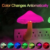 Utlk 1 Pack Plugin Led Mushroom Night Light Lamp With Dusk To Dawn Sensor Plug In Led Bed Cute Mushroom Nightlight Night Lamp