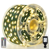 Ollny Christmas Lights 1000Led 330Ft, Ip67 Waterproof Plug In Christmas Tree Lights With Remote, 8 Modes, 3 Timers, Dimmable, House Xmas Indoor Decorations Outdoor Christmas Lights (Warm White)