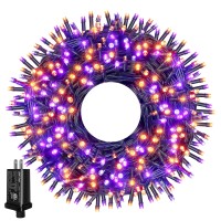 Ollny Halloween Lights Outdoor 300 Led 100Ft Orange And Purple Halloween Decorations With 8 Modes Timer Plug In Halloween Stri