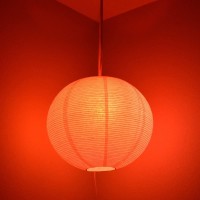 12 White Fine Line Premium Paper Lantern Pendant Cord Kit With Red Bulb S14