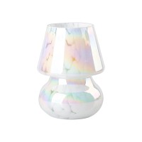 Coosa Mushroom Lamp, Stepless Dimmable Glass Table Bedside Lamps, Cute Small Night Light, Mushroom Decor Light For Ambient,Kids,Bedroom,Living,Girl Gift(Colorful Cloud)