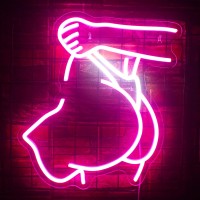 Gamerneon Lady Back Neon Sign Pink White Butt Shaped Led Neon Lights For Wall Usb Neon Lights Signs For Bedroom Hotel Bar Man Cave Club Home Birthday Party Visit The Gamerneon Store