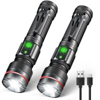 Wdtpro Rechargeable Flashlights (Battery Included), Led Tactical Flashlight With Clip, Portable Dual-Switch, 1500 High Lumen Super Bright Flashlight For Gift, Camping, Emergency