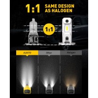 FANTELI H3 LED Bulb for Fog Lights 11 Size 600 Brighter Standard LED Fog Light Bulbs No Adapter Required 6500K White for Powersport OffRoad Use or Fog Lights Pack of 2