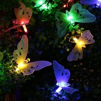 Beroia Butterfly String Lights Battery Powered Indoor Bedroom Outdoor Waterproof For Outside Color Changing 24 Led Rope Lights Hanging Fairy Lights Christmas Light Party Patio Wedding