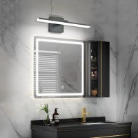 Zuzito 18In Black Bathroom Vanity Lights Modern Led Bathroom Light Fixtures Dimmable Vanity Light Acrylic Bath Wall Mount Lighting Fixture Over Mirror