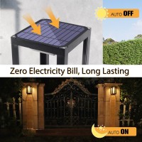 Aponuo Solar Outdoor Wall Lights,Motion Sensor Dusk To Dawn Solar Porch Lights Outdoor Waterproof Solar Outdoor Wall Lantern Anti-Rust Outdoor Solar Lights For House,Garage, Front, Porch (2 Packs)