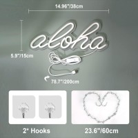 Aloha Neon Light Aloha Warm White Neon Sign For Wall Decor - 14.9