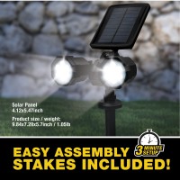 Bellhowell Bionic Spotlight Duo Solar Lights Outdoor With Motion Sensor 14 Led Lights Super Bright Waterproof Landscape Spotlig