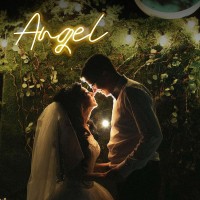 Angel Neon Light Angel Warm White Neon Sign For Wall Decor-Ideal For Home, Bedroom, Baby Room And Club Bar Party Decor