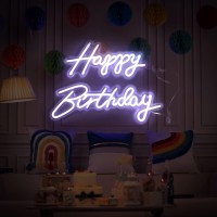 Happy Birthday Neon Sign Happy Birthday Neon Lights For Wall Decor Happy 15.7