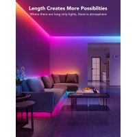 Govee Rgbic Led Strip Lights, 65.6Ft Smart Led Lights For Bedroom, Bluetooth Led Lights App Control, Diy Multiple Colors On One Line, Color Changing Led Lights Music Sync, Indoor, 2 Rolls Of 32.8Ft