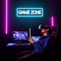 Game Zone Neon Signs For Gamer Room Decor Gaming Light Neon Sign For Wall Decor Bedroom Game Room Led Signs Gamer Gifts For