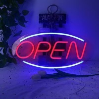 Open Neon Sign Open Neon Signs For Business Neon Light Powered By Usb With On/Off Switch Adjustable Brightness Open Neon Lights For Party Bar Salon Stores Hotel Wall Decor Neon Light Sign