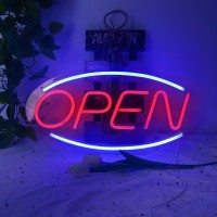 Open Neon Sign Open Neon Signs For Business Neon Light Powered By Usb With On/Off Switch Adjustable Brightness Open Neon Lights For Party Bar Salon Stores Hotel Wall Decor Neon Light Sign