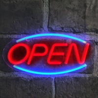 Open Neon Sign Open Neon Signs For Business Neon Light Powered By Usb With On/Off Switch Adjustable Brightness Open Neon Lights For Party Bar Salon Stores Hotel Wall Decor Neon Light Sign