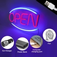 Open Neon Sign Open Neon Signs For Business Neon Light Powered By Usb With On/Off Switch Adjustable Brightness Open Neon Lights For Party Bar Salon Stores Hotel Wall Decor Neon Light Sign