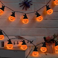 Halloween Pumpkin String Lights 85Ft Pumpkin Orange String Lights With 10 Jackolantern Lights Halloween Lanterns String Lig