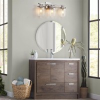 Stambord Bathroom Light Fixtures 3 Light Bathroom Vanity Light Brushed Nickel Vanity Lights Over Mirror With Clear Glass Shade