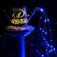 Yjfwal Watering Can With Lights Solar Garden Lights With Fairy Butterfly Decor Star Shower Art Hanging Waterfall Lights Outdoor