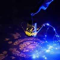 Yjfwal Watering Can With Lights Solar Garden Lights With Fairy Butterfly Decor Star Shower Art Hanging Waterfall Lights Outdoor