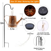 Yjfwal Solar Watering Can With Lights Unique Gifts For Mom Grandma Women Birthday Waterproof Gardening Gifts Watering Can With