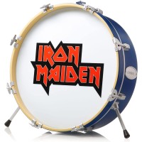 Numskull Iron Maiden Logo 3D Drum Lamp - Desk Lamp For Bedroom, Office, Home, Study, Work - Official Iron Maiden Merchandise