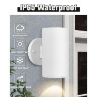 Ken Ricky Outdoor Wall Light Exterior Wall Sconce Outside White Wall Light Fixtures With Tempered Glass Cover For Porch Gara