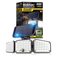 Bellhowell Bionic Flood Light As Seen On Tv 500 Lumen Deluxe Version Bionic Floodlight Led Solar Flood Lights Outdoor Motion