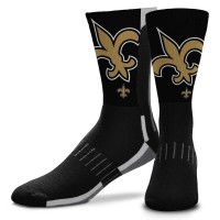 Fbf Nfl V Curve New Orleans Saints Socks, New Orleans Socks For Men And Women Crew Socks For Game Day (New Orleans Saints - Multicolor, Adult Medium)