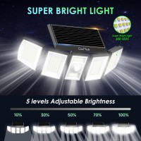 Geomade Solar Lights Outdoor Waterproof Security Flood Light Dusk To Dawn Powered Spotlights Motion Sensor Spot Lamp For Yard