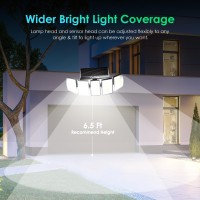 Geomade Solar Lights Outdoor Waterproof Security Flood Light Dusk To Dawn Powered Spotlights Motion Sensor Spot Lamp For Yard