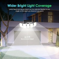 Geomade Bright Solar Flood Lights Outdoor Waterproof Dusk To Dawn Powered Security Spot Lighting Motion Sensor Lamp For Yard O