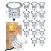 Hiboitec Recessed Led Deck Light Kits16 Pack 12V Low Voltage Landscape Lighting Ip67 Waterproof Outdoor Step Stair Lights D