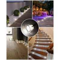 Hiboitec Recessed Led Deck Light Kits16 Pack 12V Low Voltage Landscape Lighting Ip67 Waterproof Outdoor Step Stair Lights D