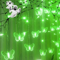 Halloween Butterfly String Light 20Ft 120Led Window Usb Fairy Lights 24 Butterfly 8 Modes With Remote Control For Room Bedroom P