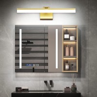 Solfart Modern Dimmable Led Rotatable Vanity Light Bathroom Lighting Fixtures 6000K Modern Golden Light