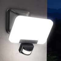 Orein Motion Sensor Outdoor Lights, 2800Lm/24W Dusk To Dawn Led Flood Light, Warm & White Adjustable Security Light Wired, Exterior Activated Floodlights For House Ip65 Waterproof