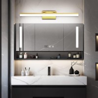 Solfart 31.5 Inch Dimmable Led Modern Golden Bathroom Vanity Lights Led Over Mirror Fixture Acrylic